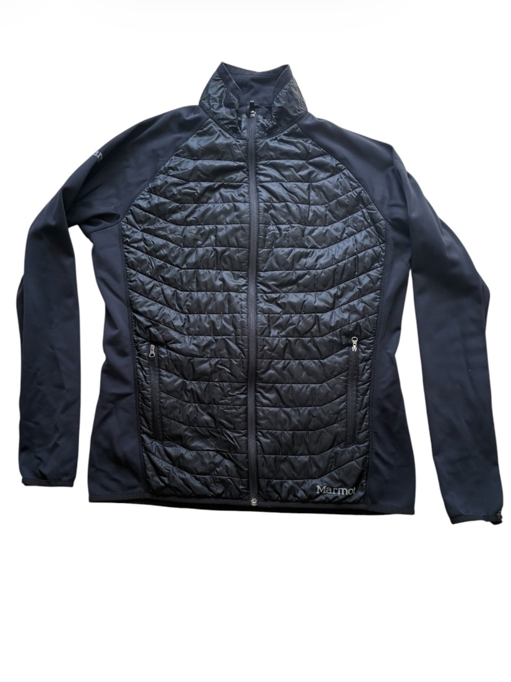 Marmot Women's Black Quilted Variant Hybrid Jacket Full Zip Size Large